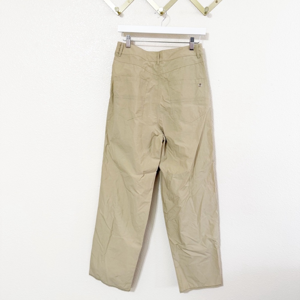 Saks Potts Lele Pleated Baggy Straight Leg Pants in Oat Brown size Medium - Picture 6 of 14